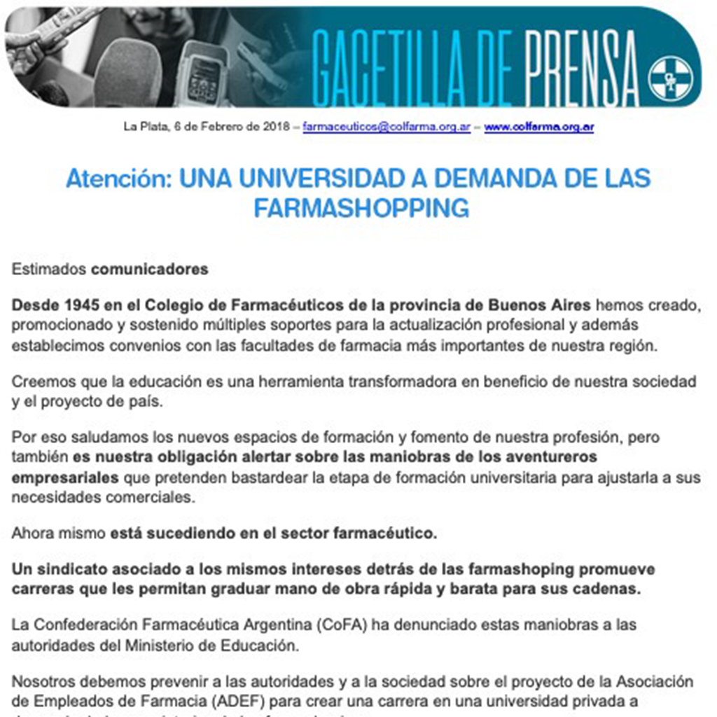 Farmashopping contra la calidad educativa