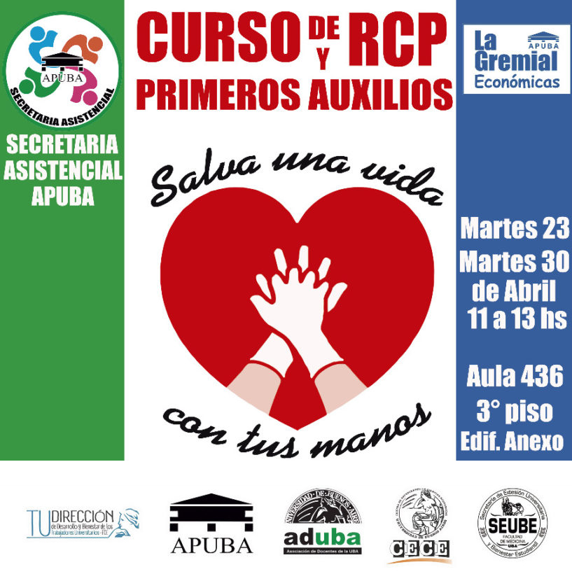 Curso de RCP y Primeros Auxilios abierto a toda la comunidad de la Universidad de Buenos Aires.