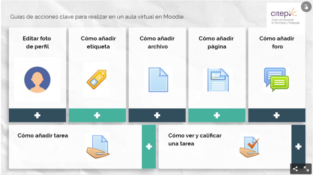 Tutoriales para plataforma Moddle